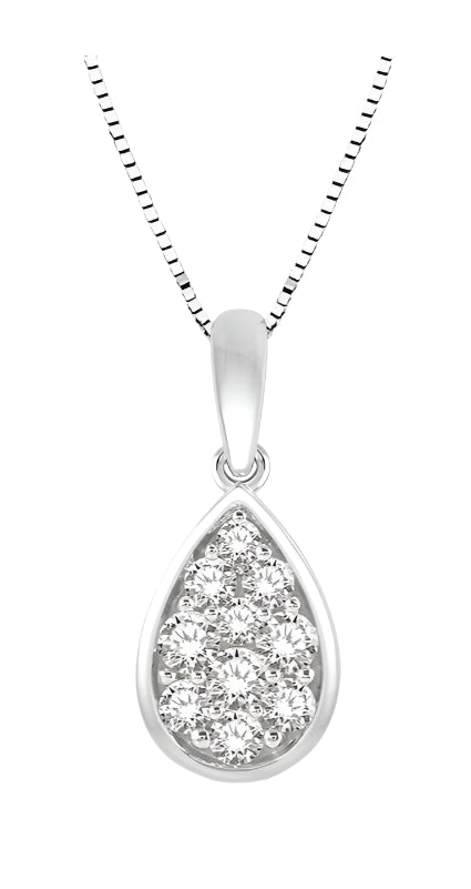 Parkplace Jewelers Pear Shape Bezel Set Diamond Pendant 902B5PPFGPDWG