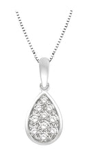 Parkplace Jewelers Pear Shape Bezel Set Diamond Pendant 902B5PPFGPDWG