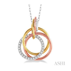 ASHI Circle Diamond Fashion Pendant 98907PPFNPD3T