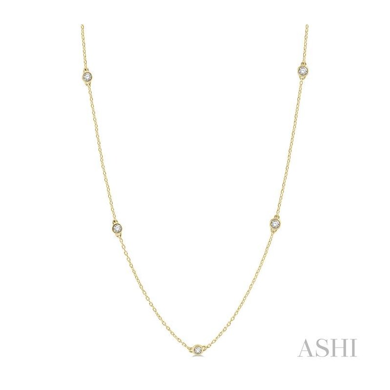 ASHI Diamond Station Necklace 990AUPPFHNKYG