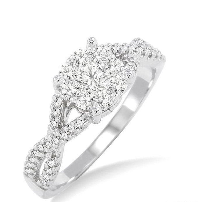 Parkplace Jewelers Round Shape Lovebright Diamond Engagement Ring 19495PPFVWG-LE