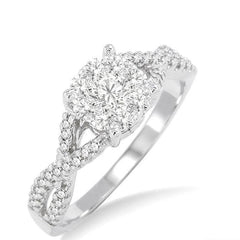 Parkplace Jewelers Round Shape Lovebright Diamond Engagement Ring 19495PPFVWG-LE