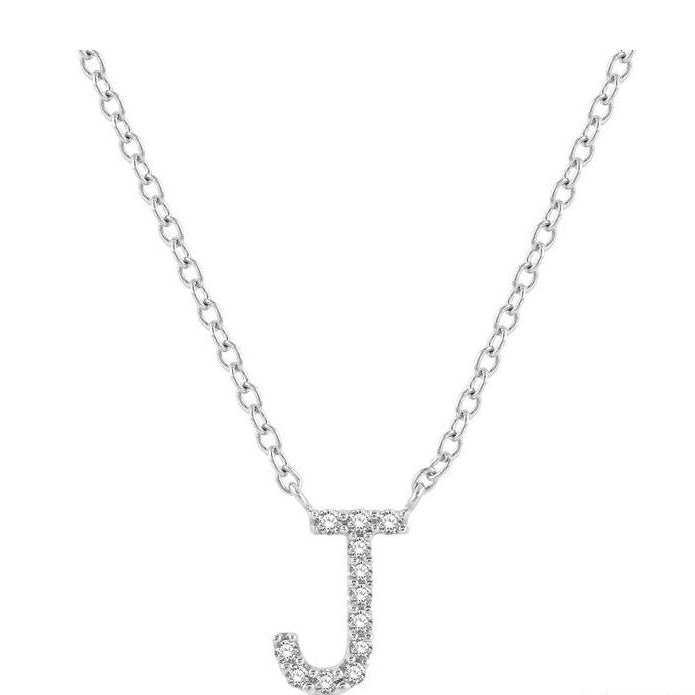 Parkplace Jewelers Block 'J' Initial Diamond Pendant 912F9PPTSPDWG-J