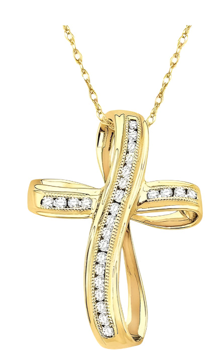 Parkplace Jewelers Channel Set Cross Diamond Pendant 95346PPTXPD
