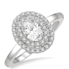 Parkplace Jewelers Oval Shape Halo Diamond Engagement Ring 262L2PPFHWG-LE