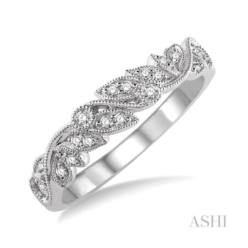 ASHI Diamond Wedding Band 14038PPFHWG-WB