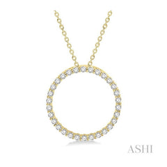 ASHI Circle Diamond Pendant 900H1PPFGPDYG