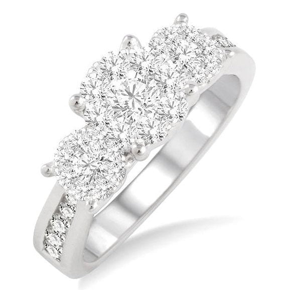 Parkplace Jewelers Round Shape Past Present & Future Lovebright Essential Diamond Ring 36912PPFVWG
