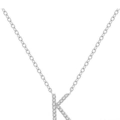 Parkplace Jewelers Block 'K' Initial Diamond Pendant 912F9PPTSPDWG-K