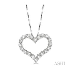 ASHI Heart Shape Diamond Pendant 94050PPFGPDWG-1.50