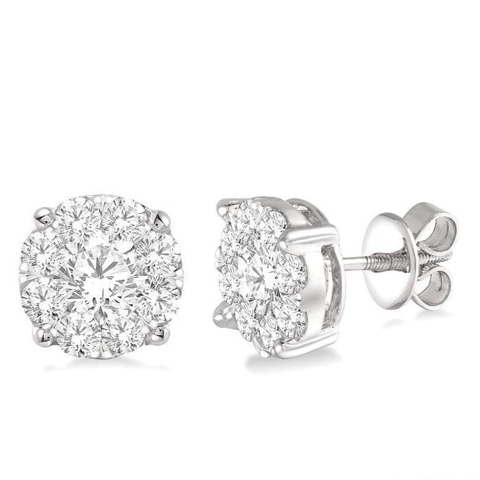 Parkplace Jewelers Round Shape Lovebright Essential Diamond Stud Earrings 91750PPFVERWG-2.10