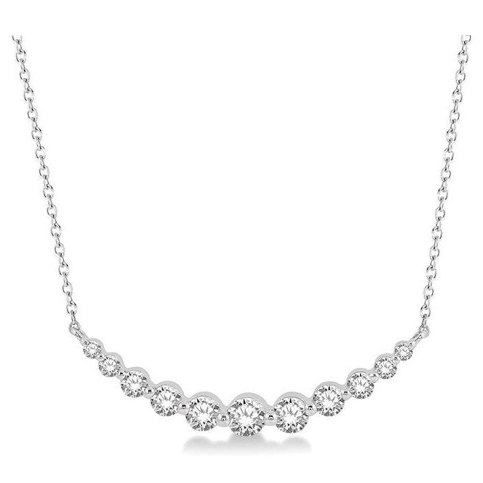 Parkplace Jewelers Graduated Diamond Fixed Smile Necklace 990HVPPFGNKWG