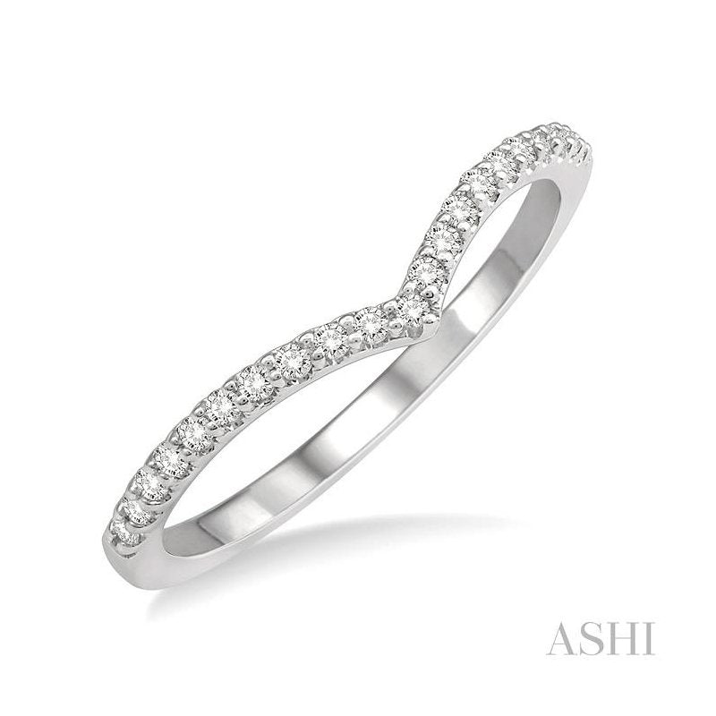 ASHI Chevron Diamond Wedding Band 252L9PPFHWG-WB