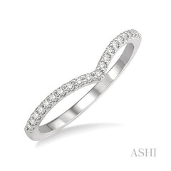 ASHI Chevron Diamond Wedding Band 252L9PPFHWG-WB
