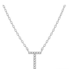 Parkplace Jewelers Block 'T' Initial Diamond Pendant 912F9PPFSPDWG-T