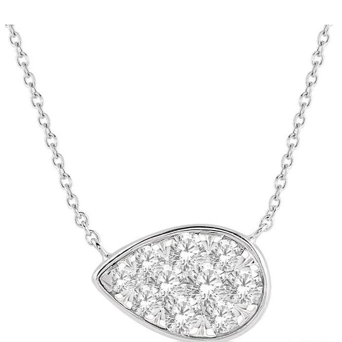 Parkplace Jewelers Pear Shape East-West Lovebright Essential Diamond Pendant 9979HPPFHNKWG