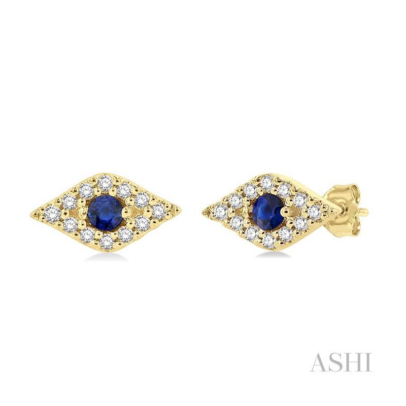 ASHI Evil Eye Gemstone & Petite Diamond Fashion Earrings 58628PPTSERSPYG