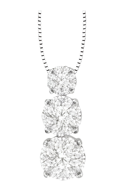 Parkplace Jewelers Round Shape Past Present & Future Lovebright Essential Diamond Pendant 910A5PPFVPDWG