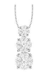 Parkplace Jewelers Round Shape Past Present & Future Lovebright Essential Diamond Pendant 910A5PPFVPDWG