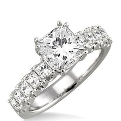 Parkplace Jewelers Princess Shape Semi-Mount Diamond Engagement Ring 23151PPFRWG-SM