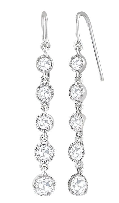 Parkplace Jewelers Rose Cut Diamond Long Earrings 932C3PPFHERWG