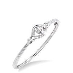 Parkplace Jewelers Silver Love Knot Diamond Fashion Bangle 86439PPSSSLBG