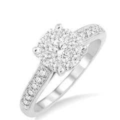 Parkplace Jewelers Round Shape Lovebright Essential Diamond Engagement Ring 19302PPFHWG-LE