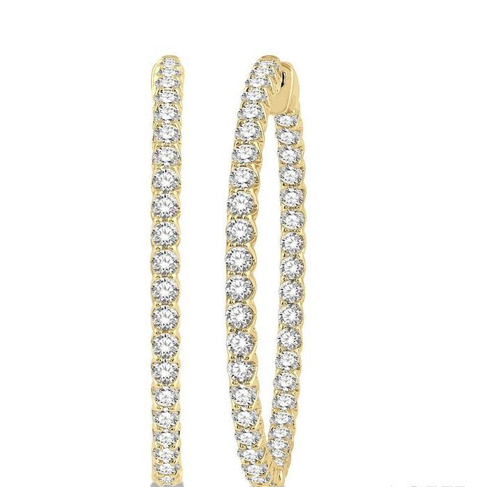 Parkplace Jewelers Inside-Out Diamond Hoop Earrings 628C0PPFGERYG-4.00