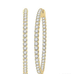 Parkplace Jewelers Inside-Out Diamond Hoop Earrings 628C0PPFGERYG-4.00