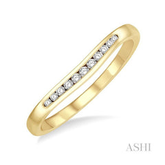 ASHI Curved Diamond Wedding Band 30358PPFGYG