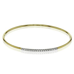 Bangle in 18k Gold with Diamonds LB2017-Y WHITE 18K X 2T