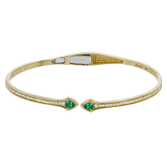 Bangle in 18k Gold with Diamonds LB2274 WHITE 18K X