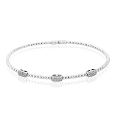 Bangle in 18k Gold with Diamonds LB2346 WHITE 18K X WHITE