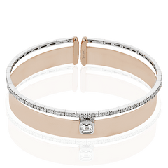 Bangle in 18k Gold with Diamonds LB2401 WHITE 18K X WHITE