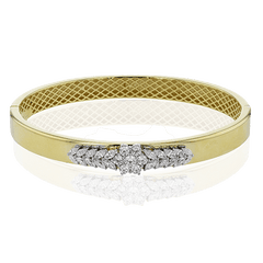 Bangle in 18k Gold with Diamonds LB2416-Y WHITE 18K X 2T