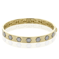 Bangle in 18k Gold with Diamonds LB2483 WHITE 18K X 2T