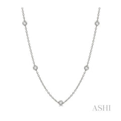 ASHI Diamond Station Necklace 990A1PPFGNKWG