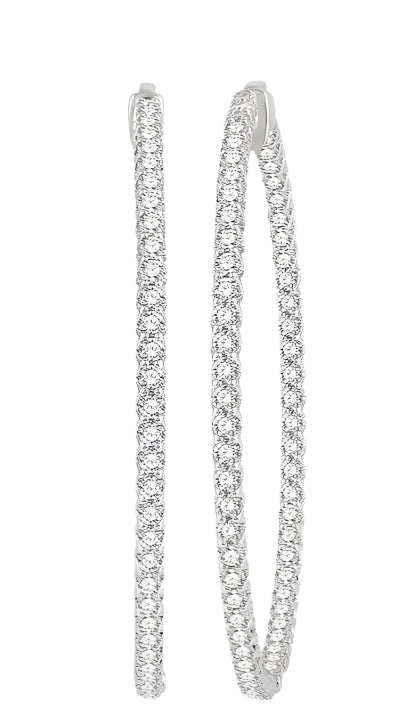 Parkplace Jewelers Inside-Out Diamond Hoop Earrings 629C0PPFGERWG-4.00