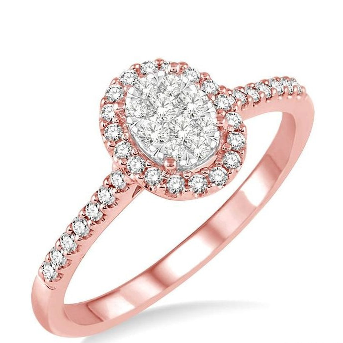Parkplace Jewelers Oval Shape Halo Lovebright Essential Diamond Engagement Ring 13275PPFVPW