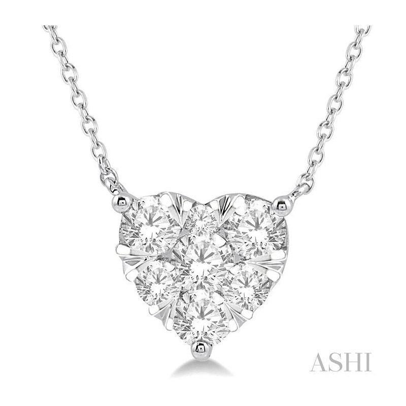 ASHI Heart Shape Lovebright Essential Diamond Pendant 99411PPFVNKWG