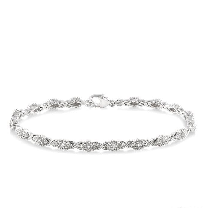Parkplace Jewelers Silver Diamond Bracelet 85268PPSSSLTB
