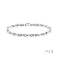 ASHI Silver Diamond Bracelet 85268PPSSSLTB