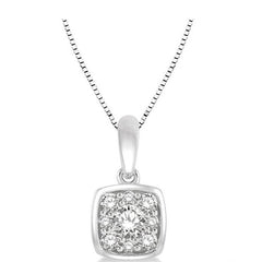 Parkplace Jewelers Cushion Shape Bezel Set Diamond Pendant 903B5PPFGPDWG