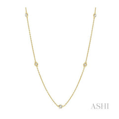 ASHI Diamond Station Necklace 990AHPPFGNKYG