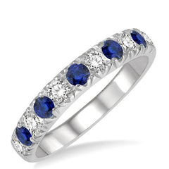 Parkplace Jewelers 11 Alternate Gemstone & Diamond Wedding Band 46504PPFGSPWG