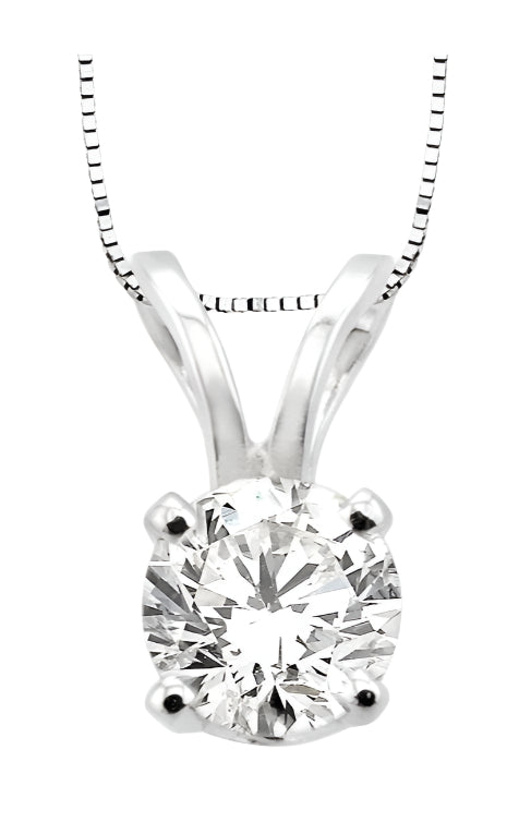Parkplace Jewelers Round Shape Diamond Solitaire Pendant 90155PPFNPDW