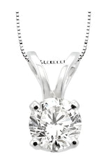 Parkplace Jewelers Round Shape Diamond Solitaire Pendant 90155PPFNPDW