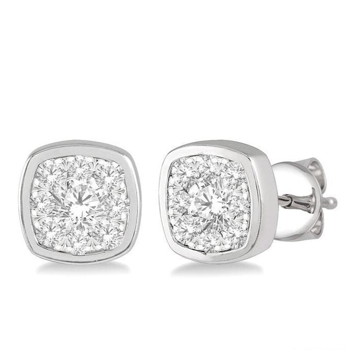 Parkplace Jewelers Cushion Shape Lovebright Essential Diamond Stud Earrings 919B5PPFGERWG
