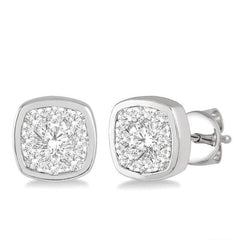 Parkplace Jewelers Cushion Shape Lovebright Essential Diamond Stud Earrings 919B5PPFGERWG
