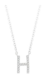 Parkplace Jewelers Block 'H' Initial Diamond Pendant 912F9PPTSPDWG-H